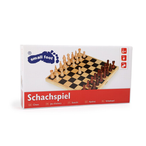 Jeu d'échecs en bois pliable 26x26 cm 2