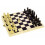 Jeu d'échecs en bois pliable 26x26 cm 2