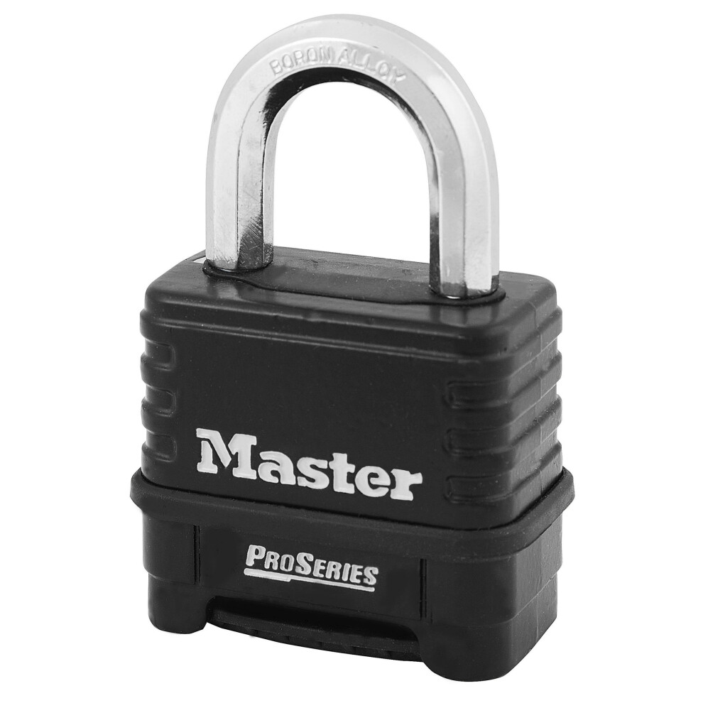 Master Lock Padlock, Rectangular Hardened Steel Armoured Body Padlock,  High Security Lock, Best Used for Storage Units, Sheds, Garages, Fences and...