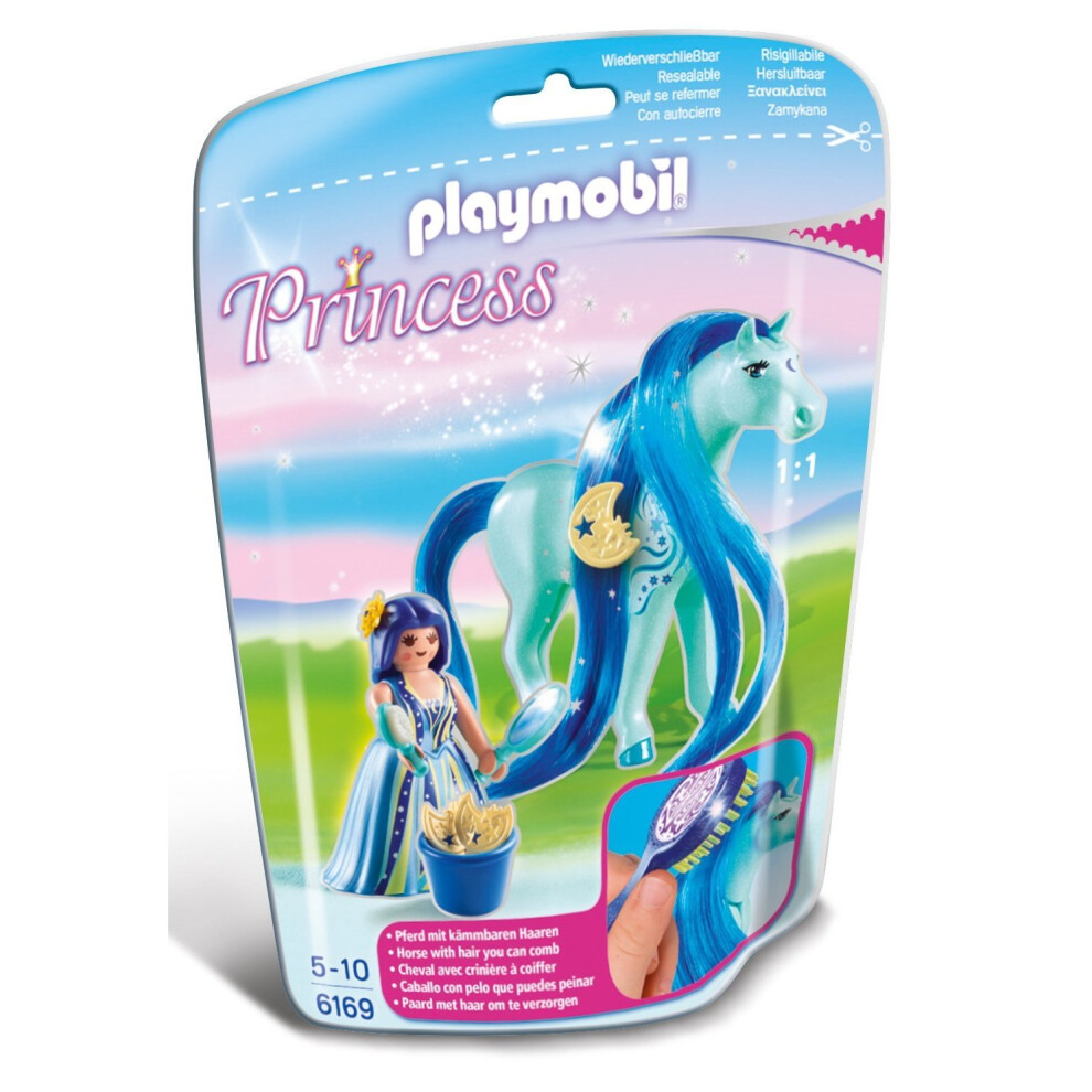 Playmobil 6169 Collectable Princess Luna with Horse for Grooming and Dressing Their Mane