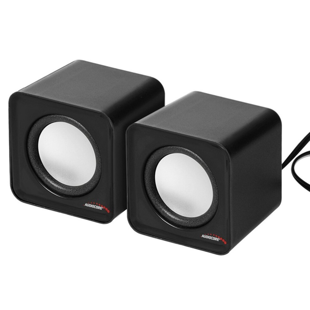 Audiocore AC870 USB Cube Portable Bookshelf Speakers 6W (Black)-image-OPC-PPQGNG-NEW