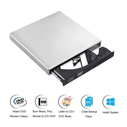 Blingco External CD Drive, Slim External CD-RW Drive USB CD Burner ...