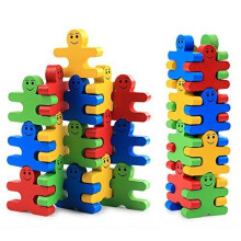 Pulchram Building Blocks Toys 16 Pieces Creative Wooden Puzzle Party Favors Supplies for Kids Children