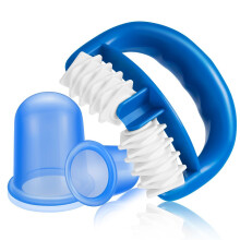 Funxim Anti-Cellulite Cupping Set: 2 Cups + 1 Roller, Silicone Vacuum Massage for Cellulite, Beauty & Health, Portable (Shovan003)