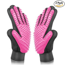BYETOO [Upgrade Version] Pet Grooming Glove-Gentle Deshedding Brush Glove-Efficient Pet Hair Remover Mitt-Massage Tool with Enhanced Five Finger...