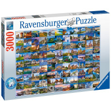 Ravensburger 17080 Schöne Orte Europas - 3000 Teile Puzzle für Erwachsene, jedes Teil ist einzigartig