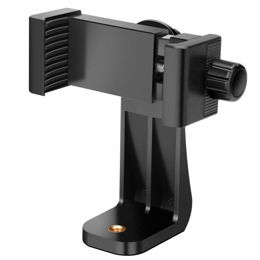 H&S Mobile Phone Tripod Mount Adapter Bracket Smartphone Clamp Holder for iPhone Samsung 360Â° Rotation