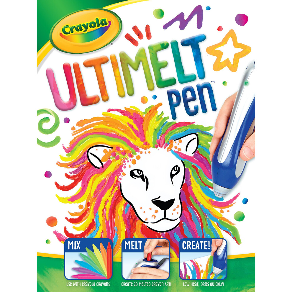 Crayola Ultimelt Pen, Crayon Melting Creative Kit for Arts Crafts, Multisurface