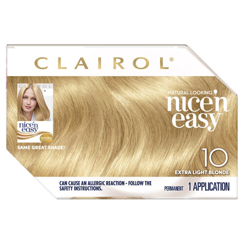 Clairol Clairol Nice'n Easy Extra 10 ανοιχτό ξανθό μόνιμο χρώμα μαλλιών 1