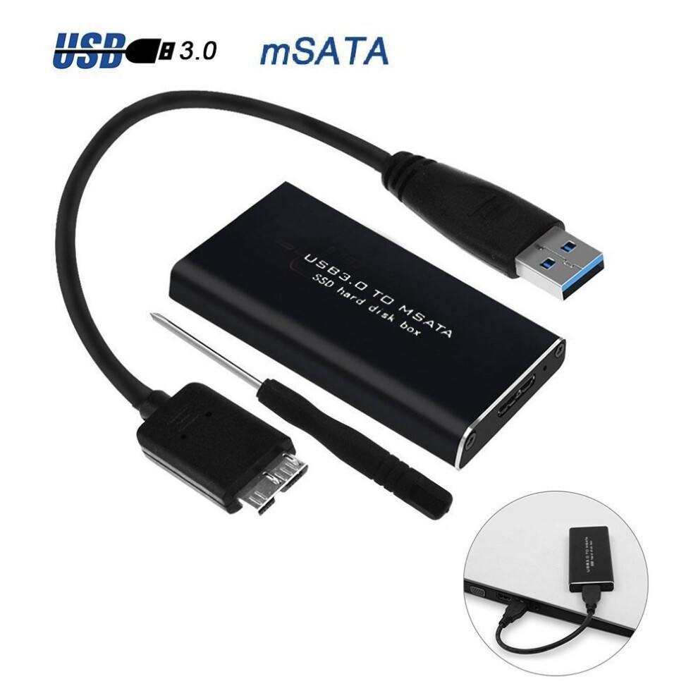 Rgbs Usb To Msata 3030Mm 3050Mm Ssd Enclosure Caddy Usb 3.0 6Gbps High Speed Support Uasp External Converter For Samsung / Sandisk / Kingston /... 6971485990541