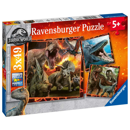 Ravensburger Ravensburger Jurassic World - Fallen Kingdom, 3x 49pc Jigsaw Puzzles 1