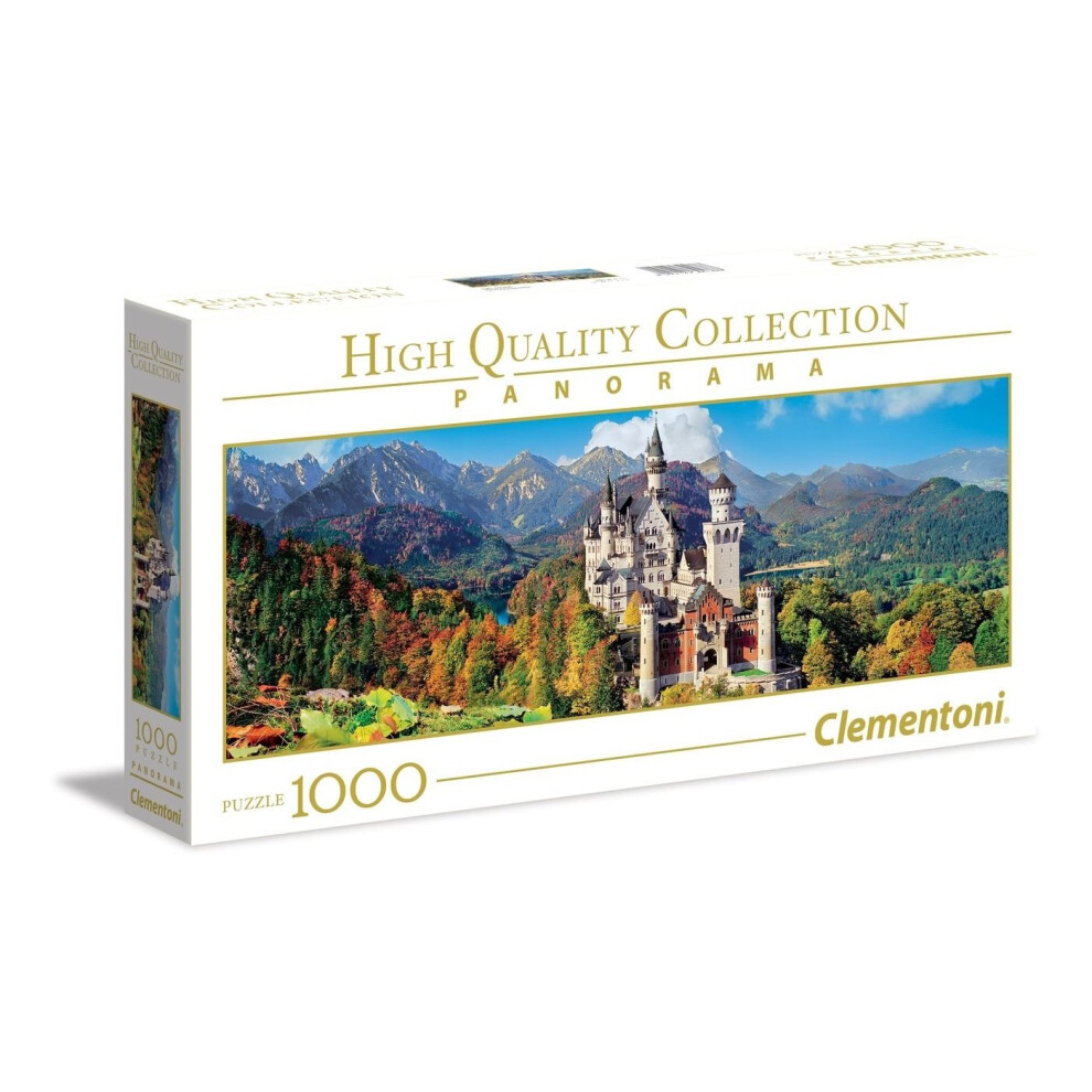 Clementoni 39438 Clementoni-39438-High Quality Collection Panorama-Neuschwanstein-1000 Pieces, Multi-Colour