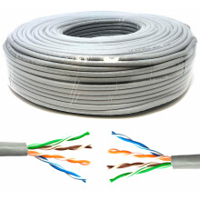 Mr. Tronic 100 Meters Ethernet Network Bulk Cable 100m | CAT5E, AWG24, CCA, UTP | Colour Grey