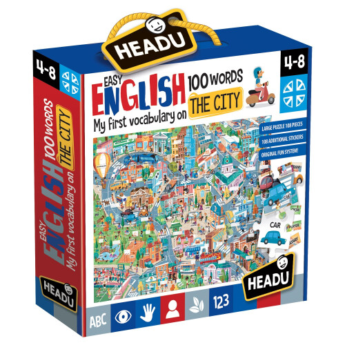 HEADU - Easy English 100 Words City Puzzle