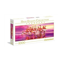 Clementoni 39427 Clementoni-39427-High Quality Collection Panorama-Flamingo Dance-1000 Pieces, Multi-Colour