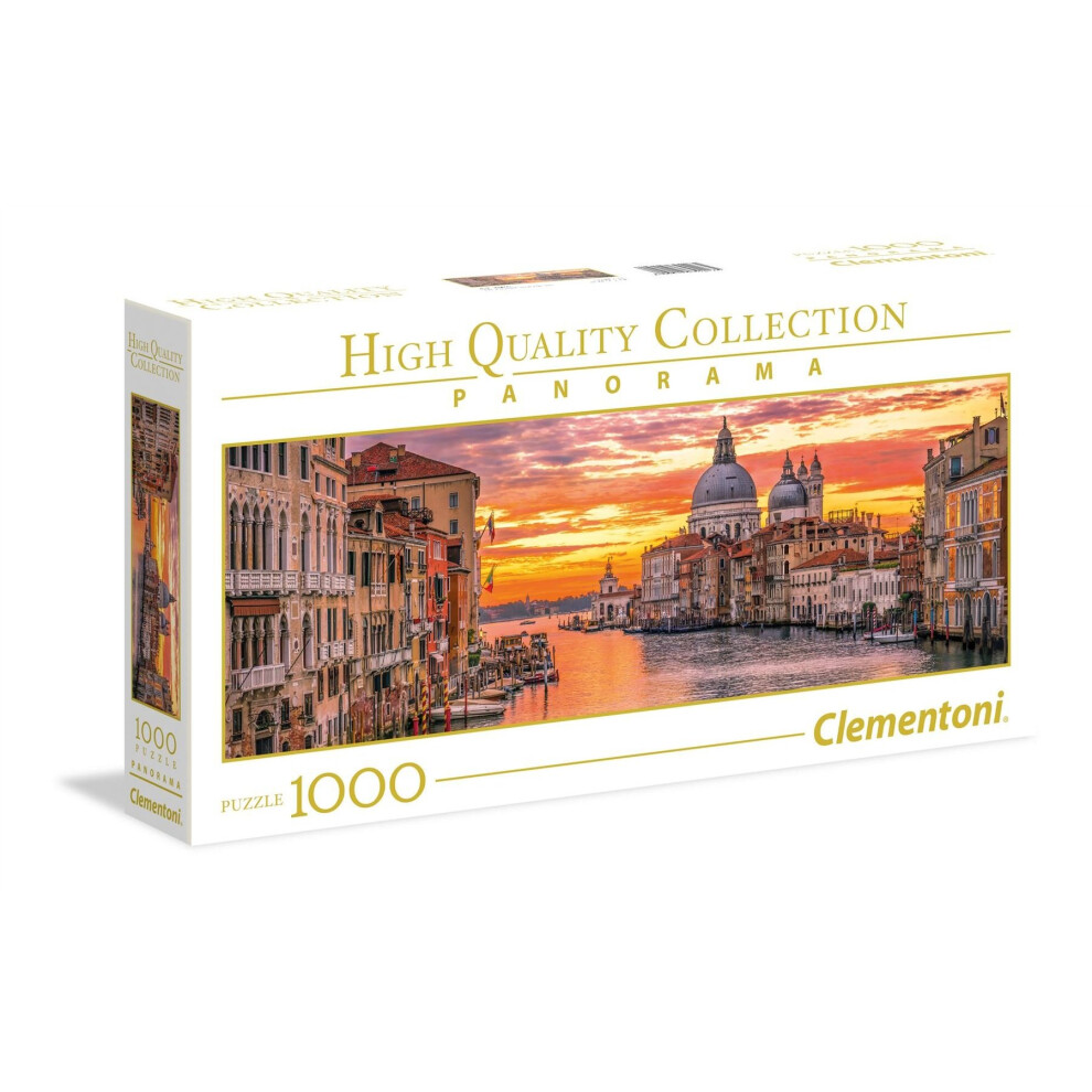 New Clementoni 39426 -39426-High Quality Collection Panorama-The Grand Canal-Venice-1000 Pieces, Multi-Colour C-39426