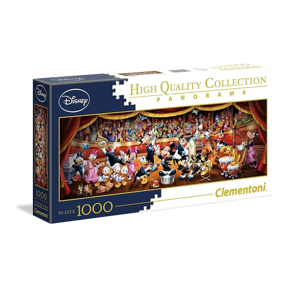 Clementoni 39445 Disney Panorama Collection Clementoni-39445-Disney Panorama Collection-Disney Orchestra-1000 Pieces, Multi-Colour