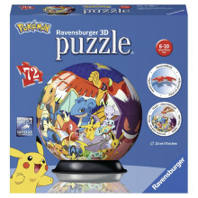 3D Bal Puzzel Pokémon 72 stukjes - Ravensburger - 3D puzzel voor kinderen zonder lijm - Vanaf 6 jaar