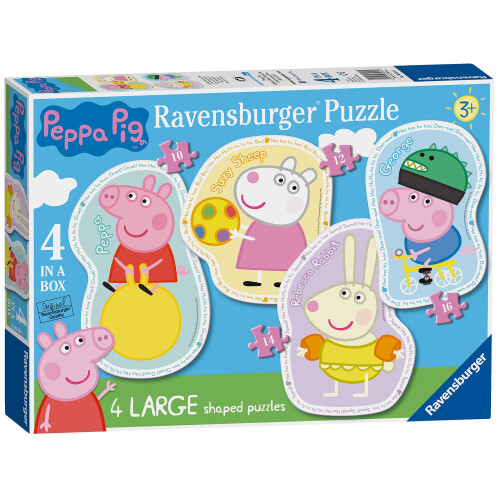 Ravensburger Ravensburger Peppa Pig 4 Large Shaped Jigsaw Puzzles (10,12,14,16pc)