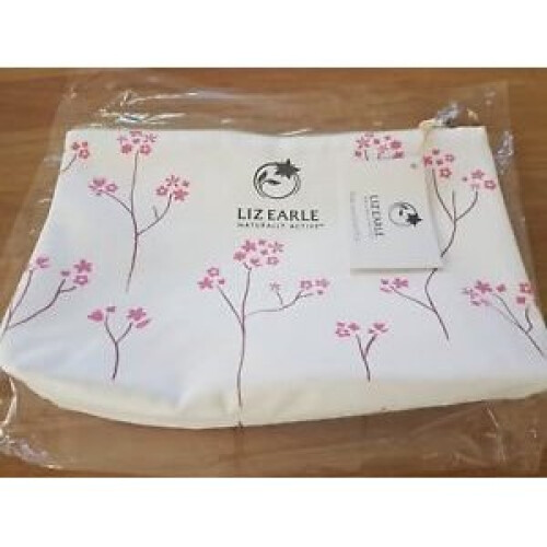 Liz Earle Liz Earle Pink Flowers Canvas make-up Bag