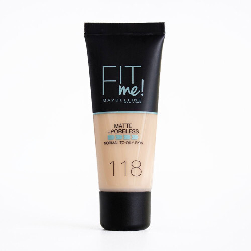 Maybelline FIT ME MATTE+PORELESS foundation 118-nude