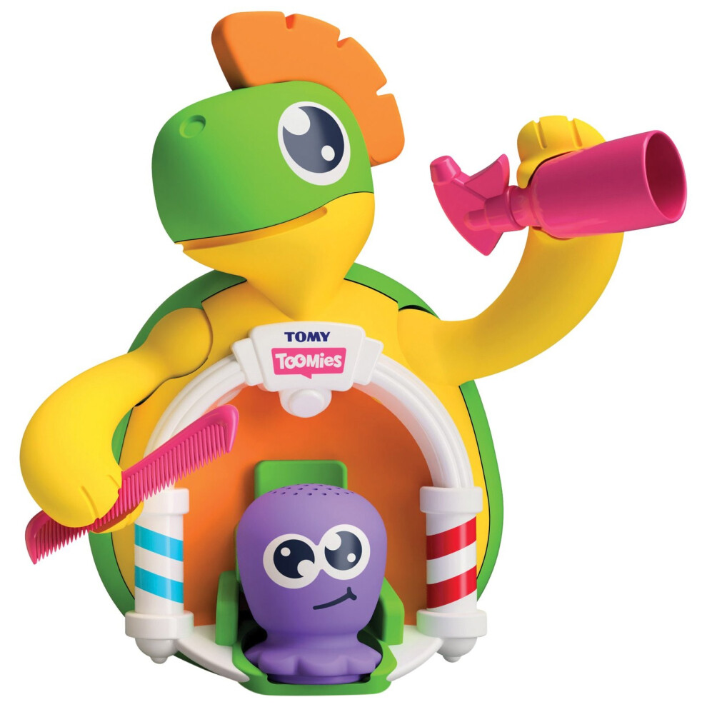 TOMY E72728 Toomies Turtle Bath Salon - Bubble Bath Hair Dresser Toy - Suitable From 3 years