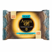 Nuage Argan Oil Facial Face Cleansing Skin Wipes Daily Cleaner Twin Pack