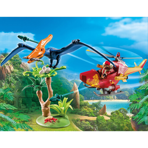 PLAYMOBIL PLAYMOBIL Helicóptero de Aventura com Pterodáctilo 1