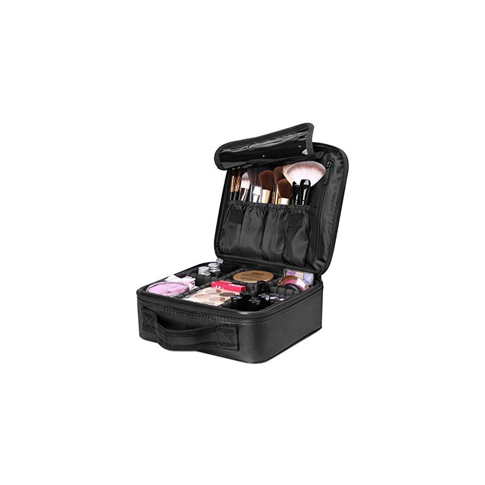 Luxspire Makeup Cosmetic Storage Case, Professional Make up Train Case Cosmetic Box Portable Travel Artist Storage Bag Brushes Bag Toiletry...