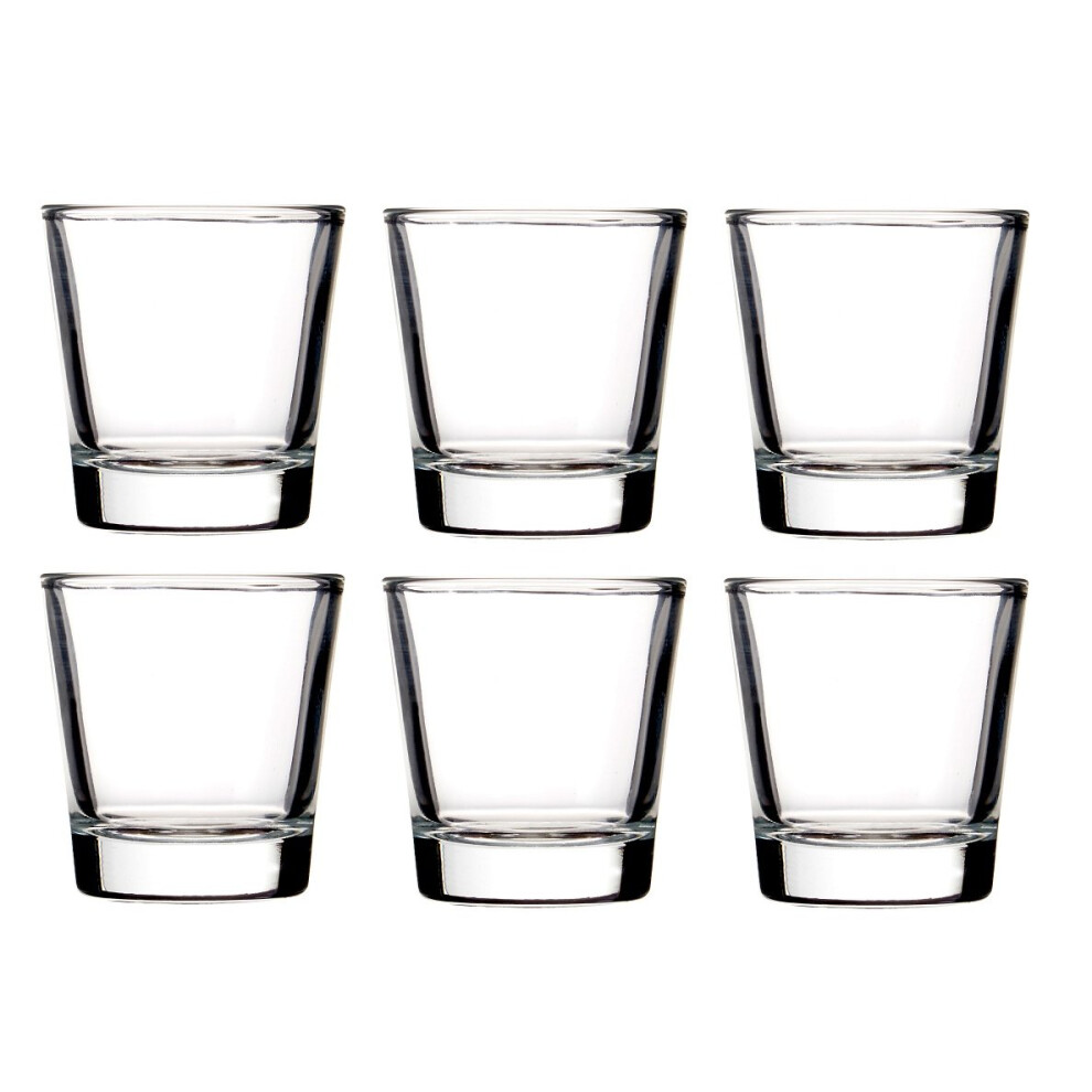 Set Of 6 Clear Shot Glasses, 50 ml