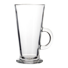 Rounded Handles Of Latte Glasses Set Of 4, Tapered Set Of 4 Cordinating Latte Glasses, Versatile Glass Set