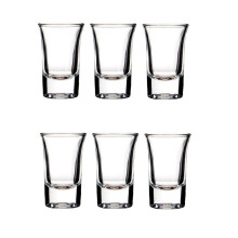 Strong Set Of 6 Clear Shot Glasses 35Ml, Versatile Shot Glasses, Flawlessly Packed Glasses With Thick Base
