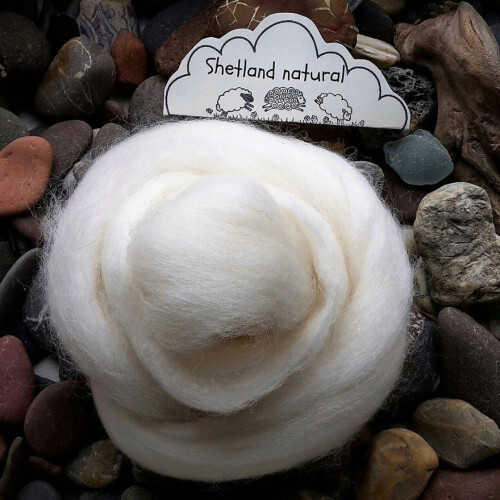 100g Felt Wool Needle Felting Wool Large Cream White 1