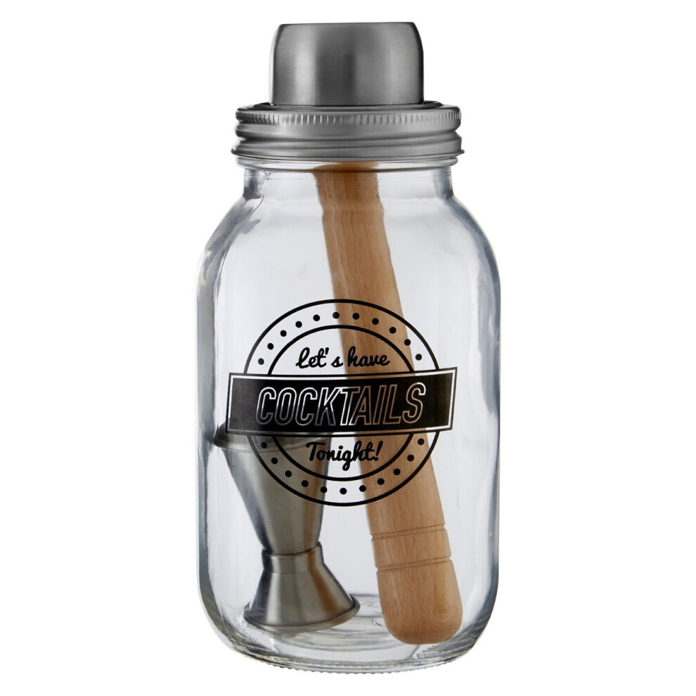 Ara 3 Piece Lets Have Cocktails Cocktail Jar