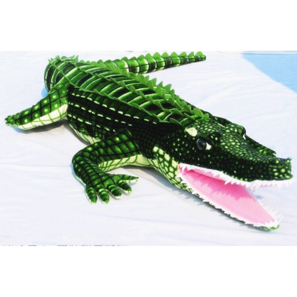 Tikwisdom 100Cm Adorable Crocodile Soft Plush Toys, Large Stuffed Animals Green
