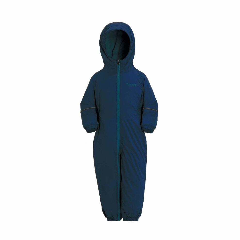 Regatta Kids Splosh III Waterproof & Breathable Insulated All-In-One Outdoor Rain Suit,Blue,Size 60-72 Month