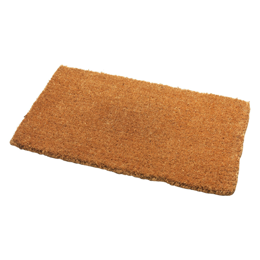 Addis Malton Door Mat with Highly Absorbent Plain 100 Percent Pile, Natural Coir, Large, 75 x 45 cm