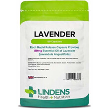 Lindens Lavender Essential Oil 80mg Capsules | 60 Pack | Rapid Release in a Convenient softgel Capsule has a Long Standing Association with Relaxation