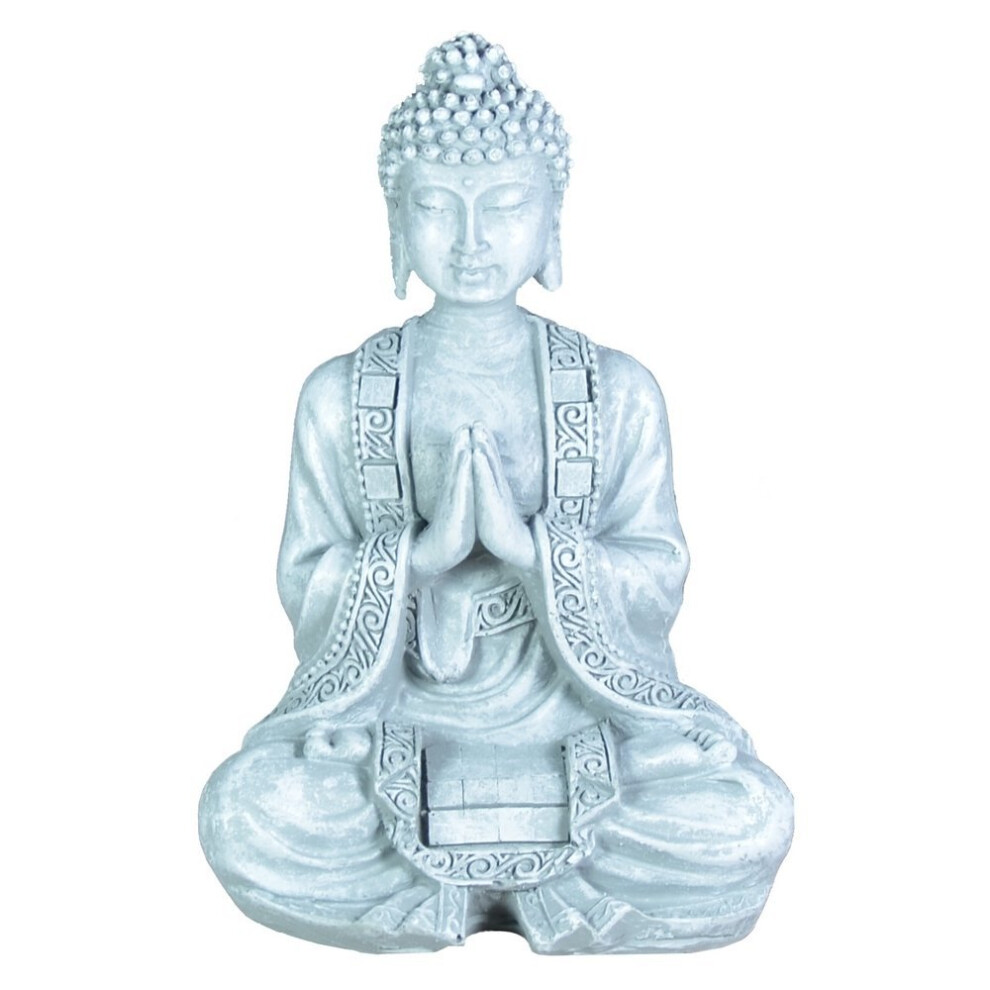 Zen- Zen Sbm2â Stone Buddha Figurine Meditation 2Â 10Â X 5Â X 12.5Â Cm Light/Grey
