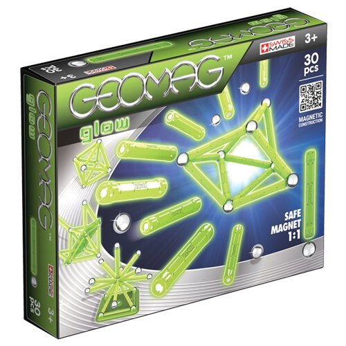 Geomag Geomag Glow Magnetic Construction Set (30-Piece, Multi-Color)