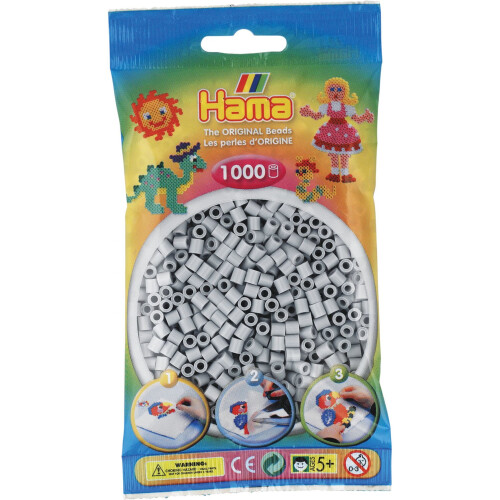 Hama Beads Hama 207-70 Midi Bead, Light Grey