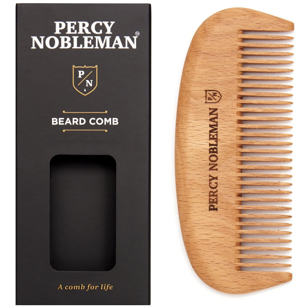 Percy-Nobleman Unisex Wooden Beard Comb By Percy Nobleman
