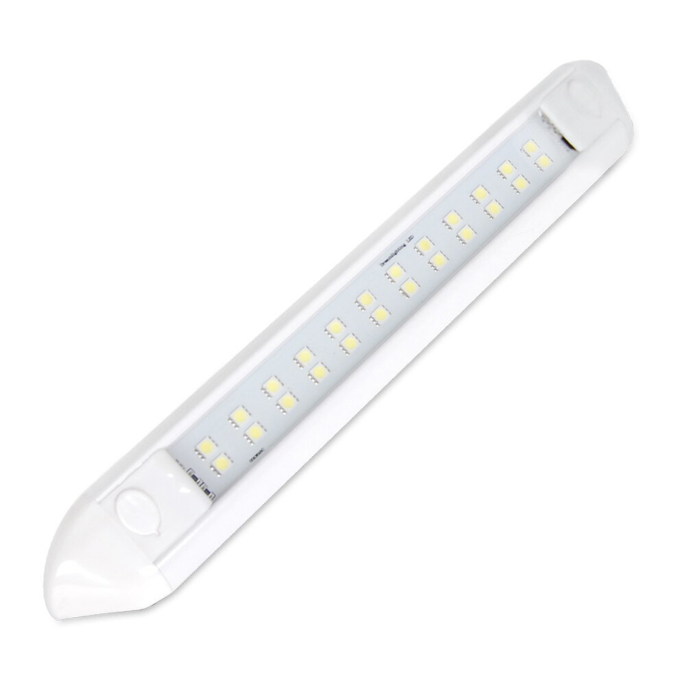 Dream Lighting Waterproof Caravan Awning Lights for RVs/Motorhome/Campervan/Trailer/Marine/Boat/Yacht- 12V 250mm LED Strip Lights White Shell