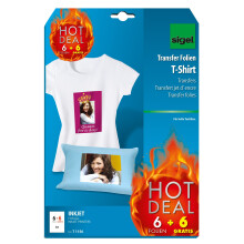 Sigel T1156 A4 Inkjet T-Shirt Transfer for White Textile (Pack of 12 Sheets)