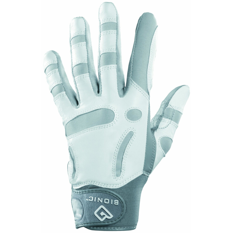 Bionic Women's ReliefGrip Left Hand (Right Handed Golfer) Golf Glove - White, Small