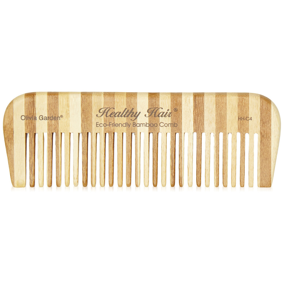 Olivia-Garden Olivia Garden Healthy Hairã¢ÂÂ¢ Bamboo Comb 4 - Eco-Friendly Wooden Haircomb, Rounded Teeth For Stimulating Scalp Massage