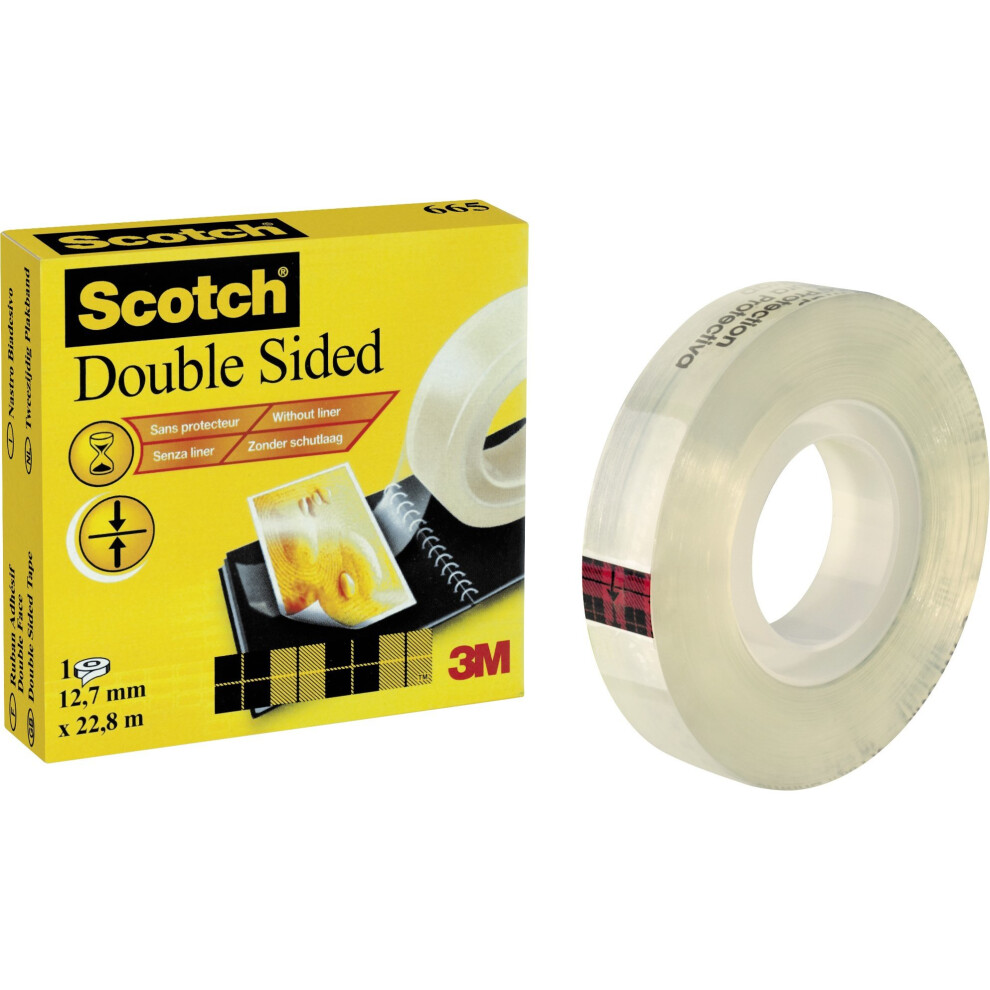 Scotch 694091 Double-Sided Sticky Tape 12.7 mm x 22.8 m Core 25 mm 1 Roll