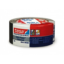 Nastro adesivo telato tesa extra Power tesa 56388-00001-07 nero (L x l) 25 m x 50 mm gomma 1 pz