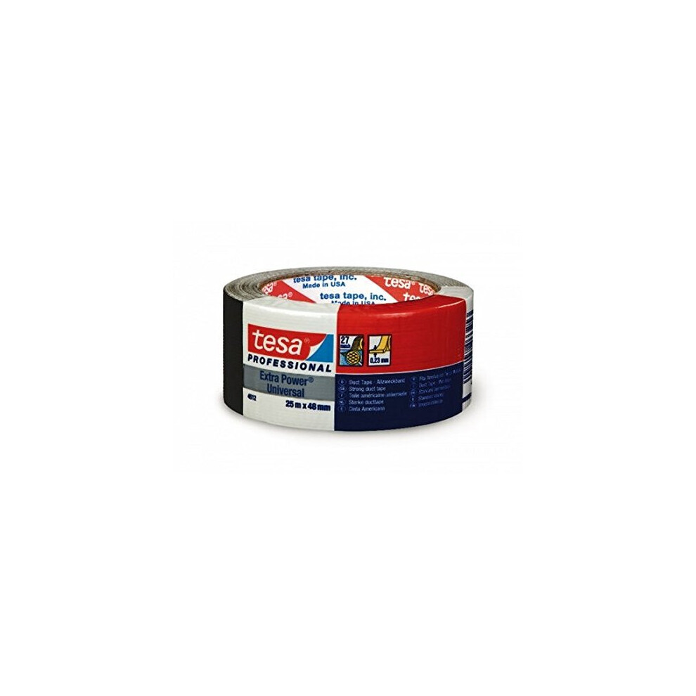 Tesa 46120000100 Multi Purpose Repairing Gaffer Duct Tape, 25 M X 48 Mm - Black 4042448033284