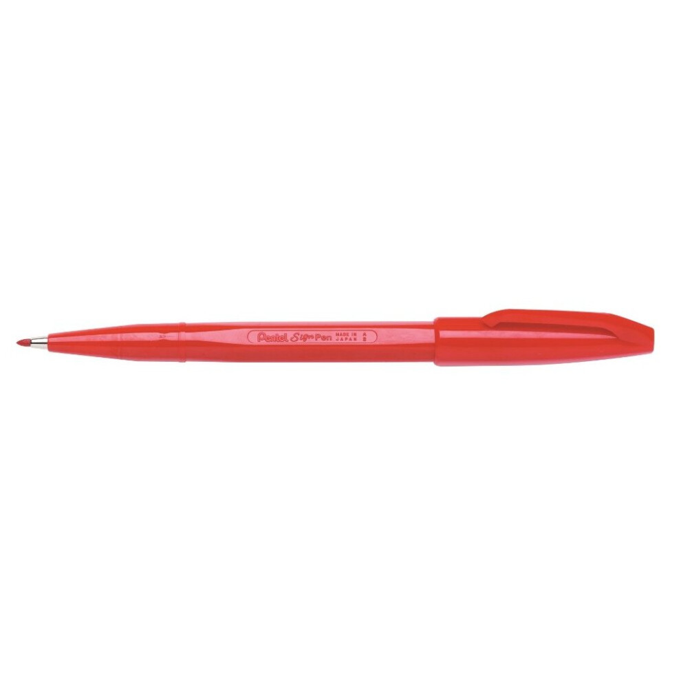 Pentel S520-B Sign Pen - Red, Pack of 12